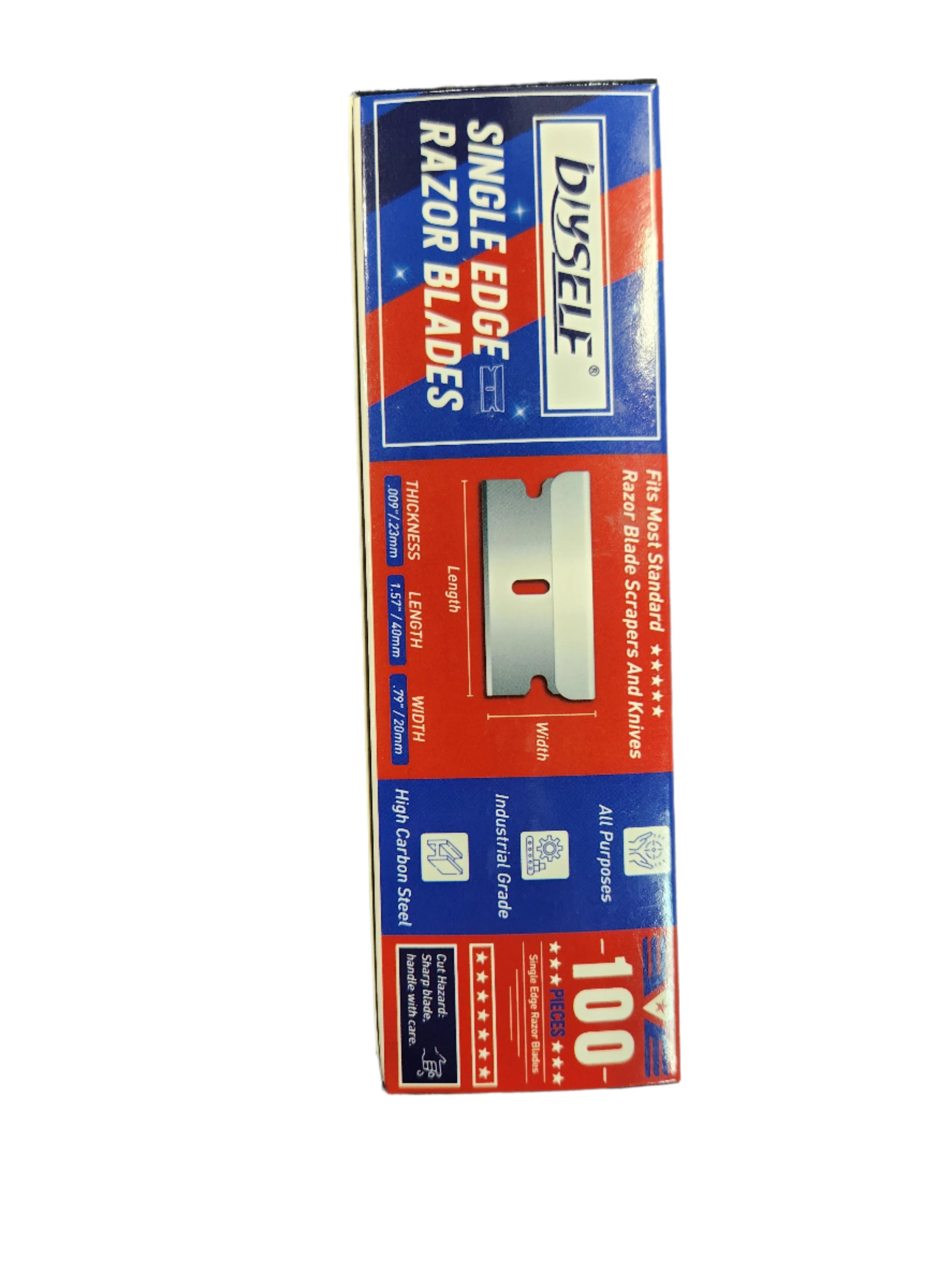 1” Razor Blades for Cleaning Glass (100 Pack)