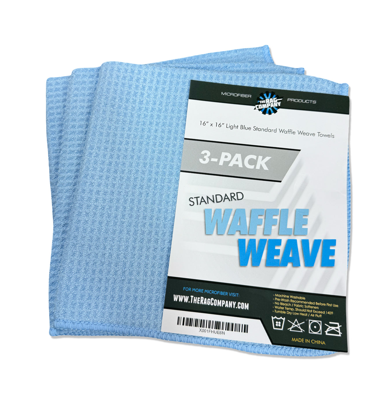 3 Pack Microfiber Towel Standard Waffle Weave Towels