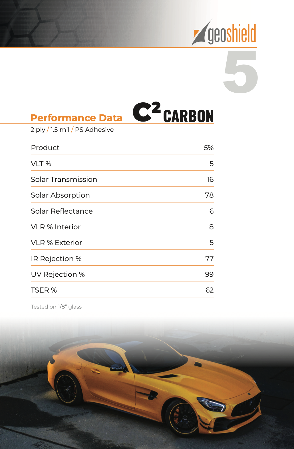 Performance data for Carbon 5%