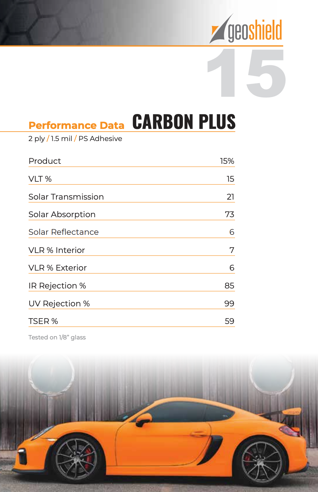 Performance data for Carbon Plus 15%