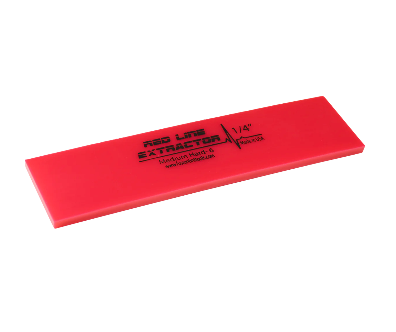 8" Red Line Extractor Squeegee Blade with NO bevels by Fusion Tools