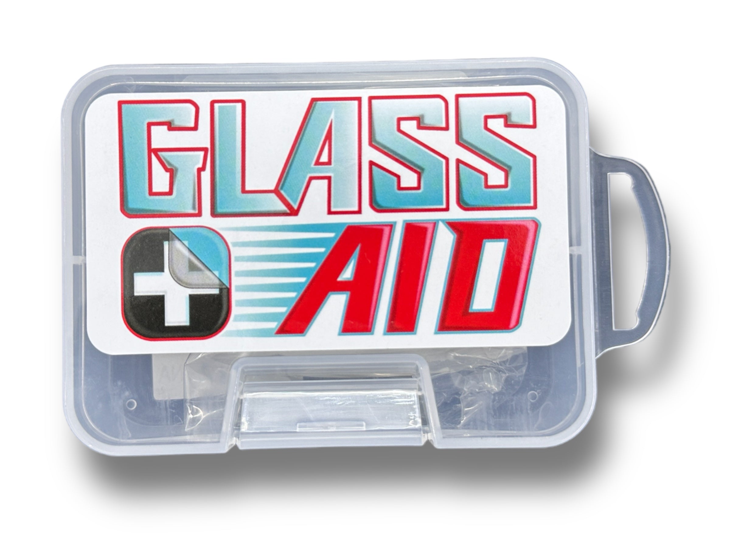 100g detailing clay bar with clear plastic storage case and parchment liner, designed for glass and window tint prep.